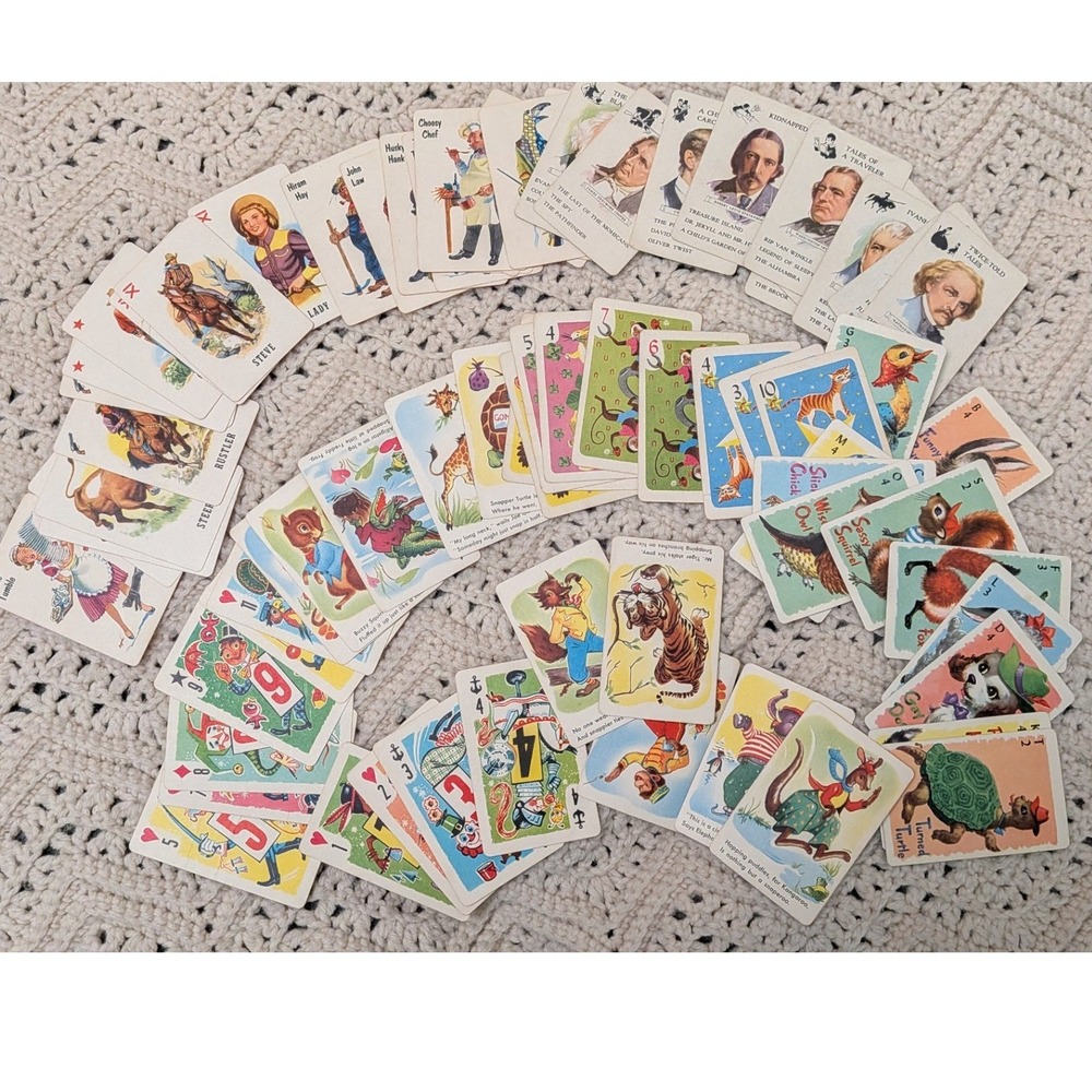 70+ Vintage Childrens Playing Cards Ephemera for Junk Journaling‎ Scrapbooking